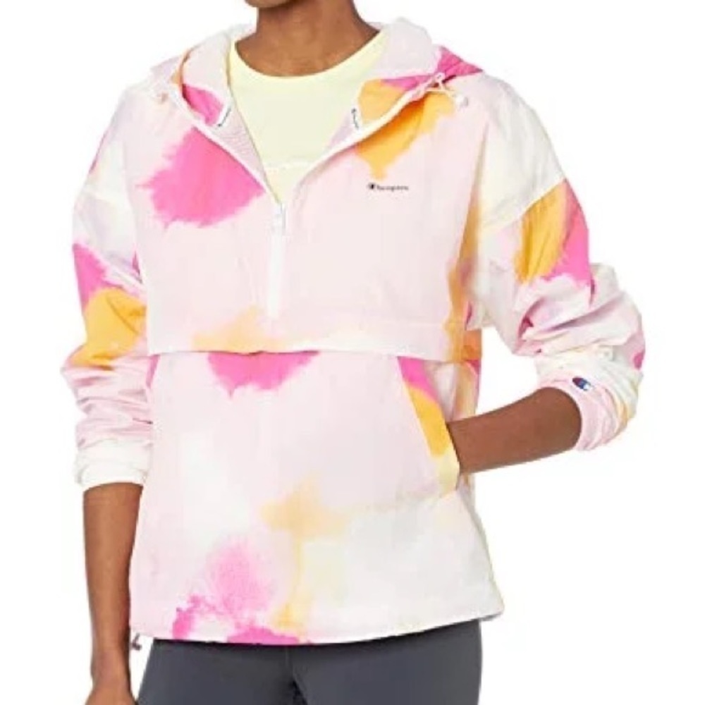 Champion Stadium Lightweight Anorak Multi Wash Tie Dye when breaker jacket large